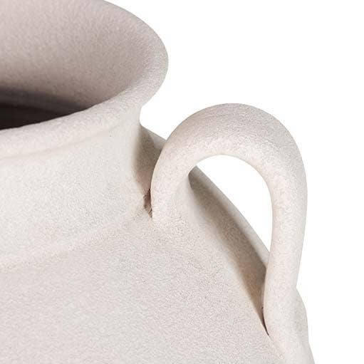 White Ceramic Vase | 28 × 28 × 30 cm