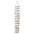 Tall Resin Floor Vase | White & Brown | 107cm