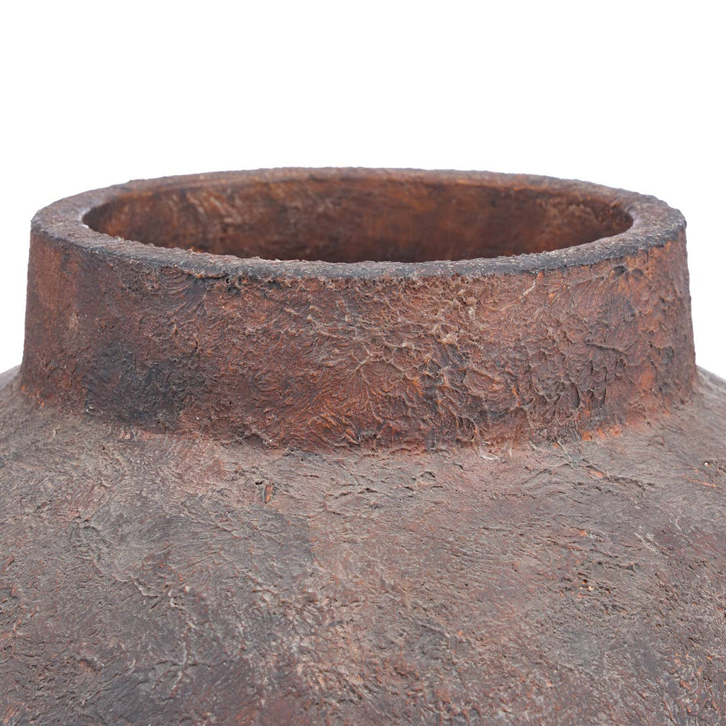 The Volcanic Vase, stor gulvvase i terrakotta, Burgundy, XXL
