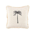 The Gili Palm putetrekk i bomull, Natural Black, 50 × 50 cm
