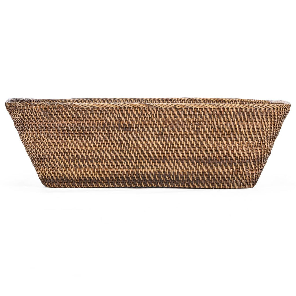 The Hannah skittentøyskurv med lokk i rotting, Natural Brown, L