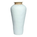 Longa Rattan Vase | White | Large | 54 × 25 cm | Made in India