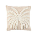 The Isla Palm putetrekk i raffia og bomull, Natural White, 50 × 50 cm