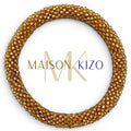 Maison Kizo Gold Glass Bead Bracelet | Best Seller | Hand-Crocheted in Nepal | Designed in France