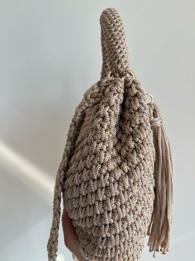 Handmade Crochet Macramé Shoulder Bag | Combed Cotton Yarn | Handmade in Turkey |