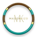Lacquered Buffalo Horn Bangle | Multicolor Turquoise | Handmade in Vietnam