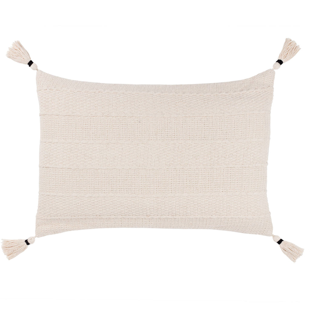 Caliche strukturert pute med dusker, Natural, 40 × 60 cm