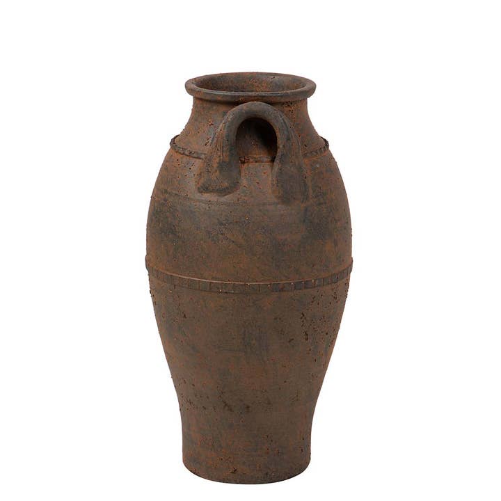 Brown Ceramic Vase | 32 × 32 × 60 cm