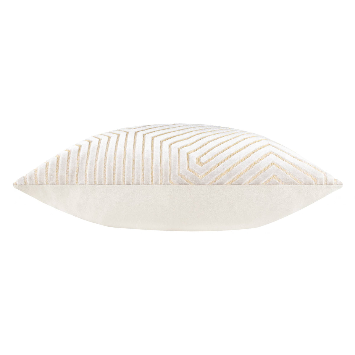 Evoke pute i preget velur med sikksakkmønster, Oyster, 45 × 45 / 55 × 55 cm