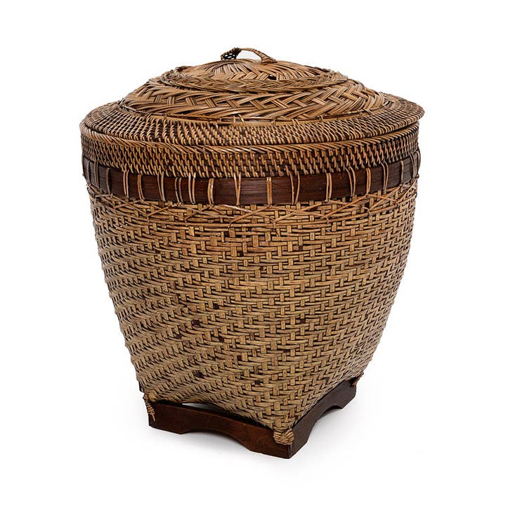 Colonial Rattan Storage Basket | Natural Brown | Medium