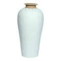 Longa Rattan Vase | White | Medium | 45 × 22 cm | Made in India