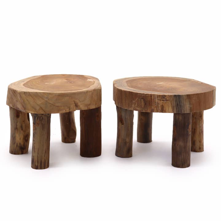 Teak Display Pad | Set of 2 | 27 × 15 cm | Handcrafted in Indonesia