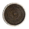 Rattan Placemat with Cowrie Shell | Dark Brown | 35 cm | Handwoven in Indonesia