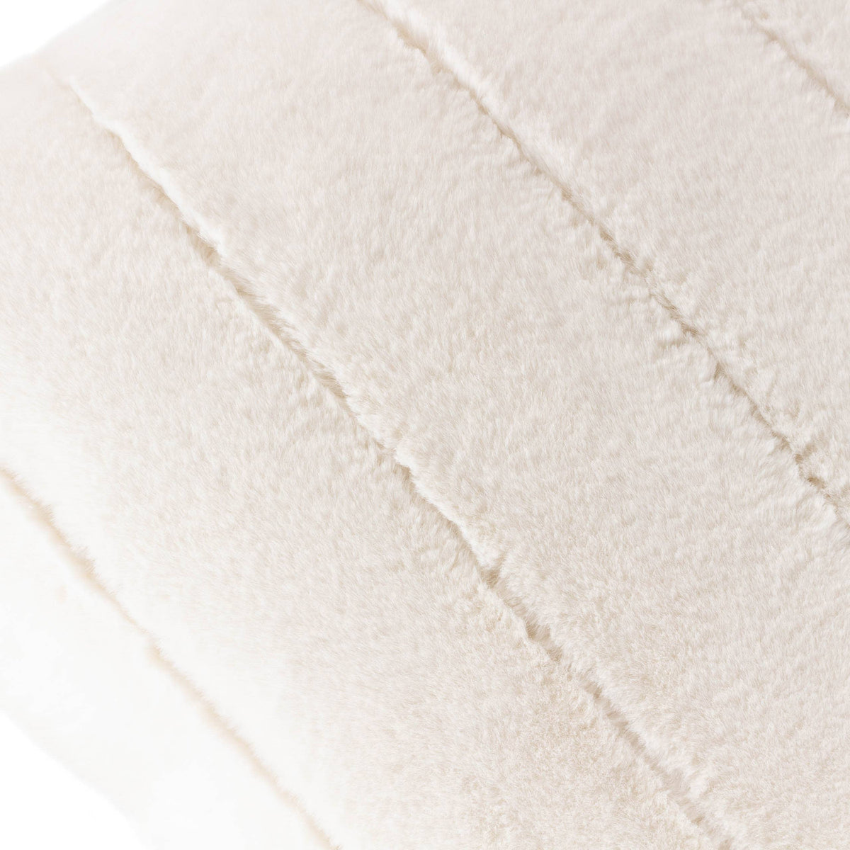 Empress pute i kunstpels, Cream, 45 × 45 / 55 × 55 cm