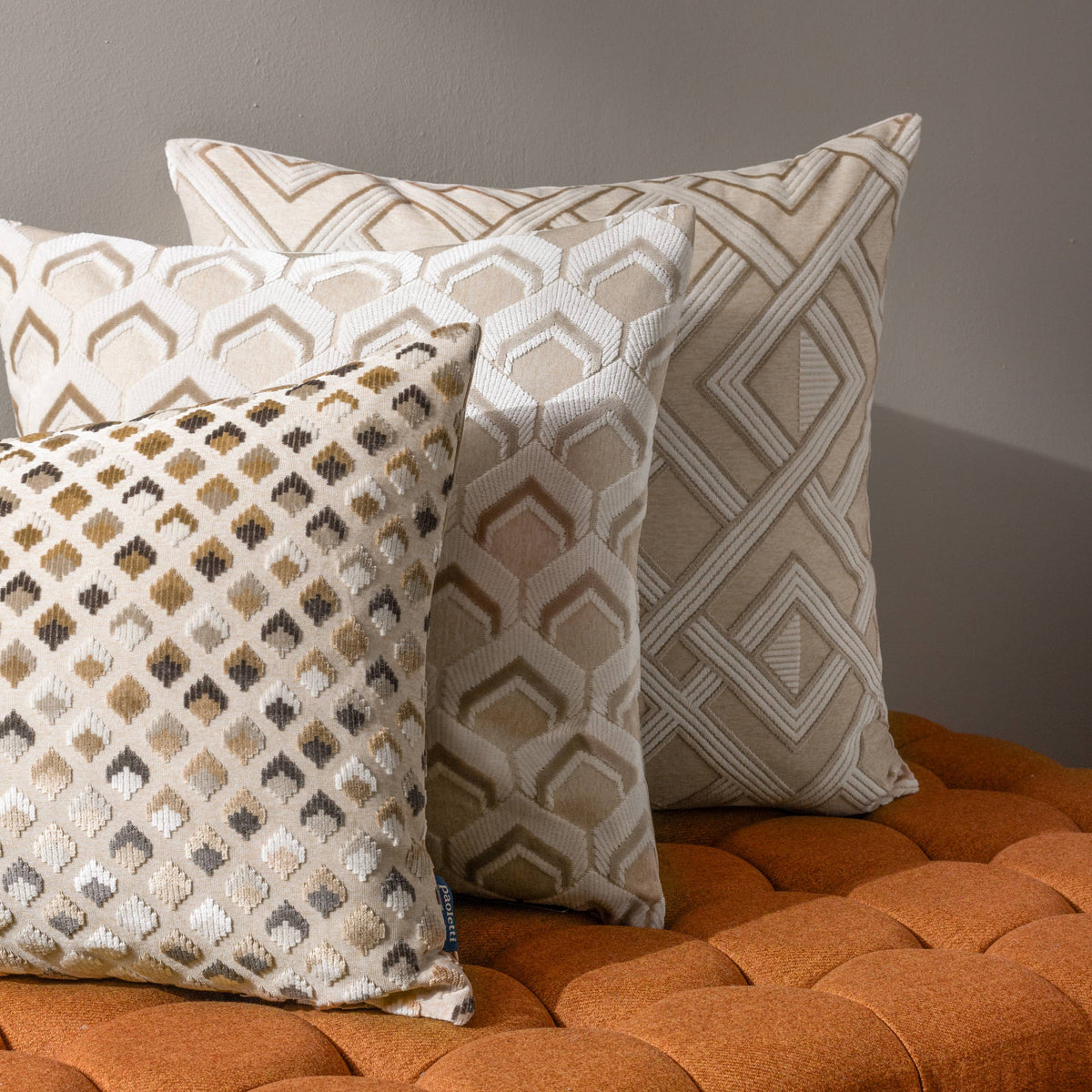 Lexington pute i jacquardvelur, Warm Taupe, 40 × 60 cm