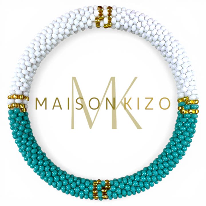 Glass Bead Crochet Bracelet | E63 | Handmade in Nepal