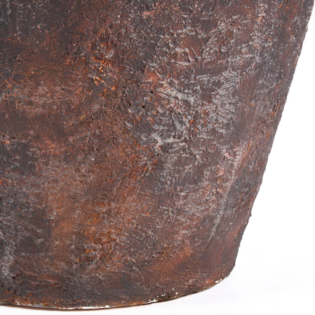 The Volcanic Vase, stor gulvvase i terrakotta, Burgundy, XXL