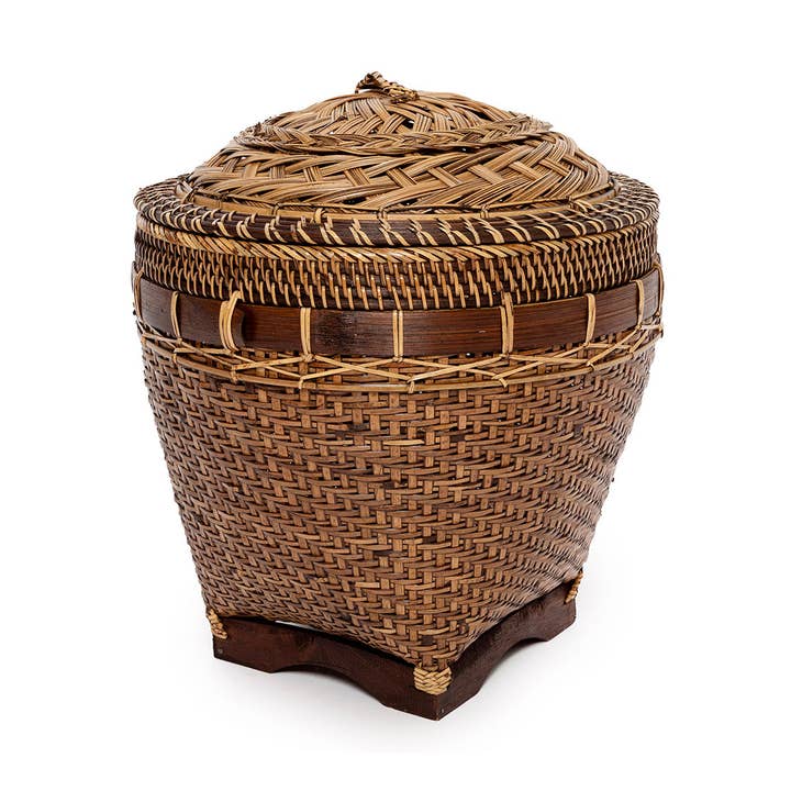 Colonial Rattan Storage Basket | Natural Brown | Large