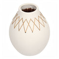 Farah vase med flettet rotting, hvit, 32 cm