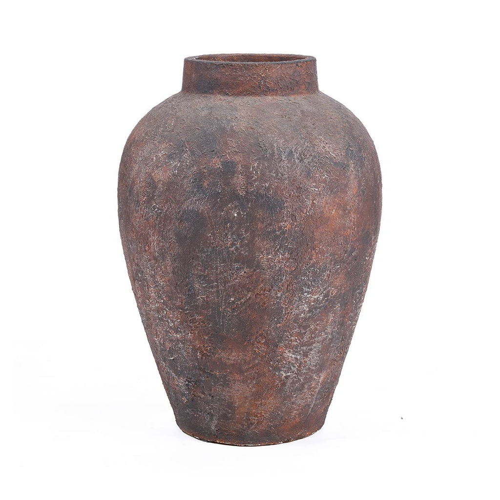 The Volcanic Vase, stor gulvvase i terrakotta, Burgundy, XXL