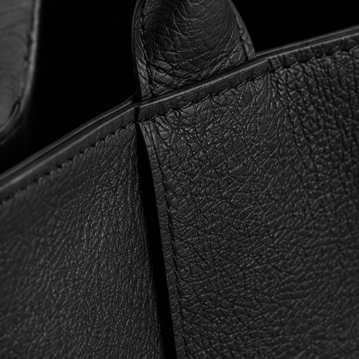 Bella Classica | Dollaro Leather Tote Bag | Black | Large | Handcrafted in Italy | ZEEN