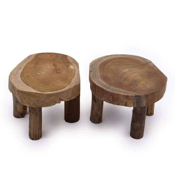 Teak Display Pad | Set of 2 | 27 × 15 cm | Handcrafted in Indonesia