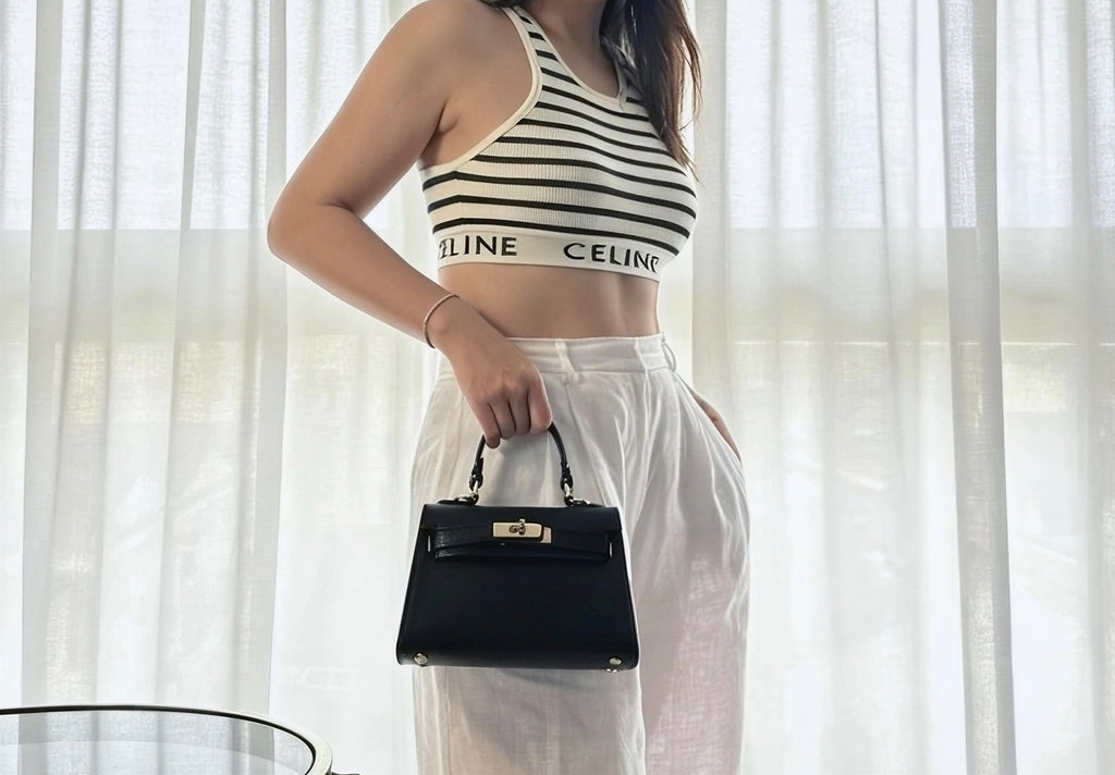 Saffiano Calfskin Mini Handbag | Turn-Lock Closure | Adjustable Strap | Handcrafted in Italy | Nanabags