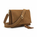 Luna Suede Leather Crossbody Bag | Camel | Made in Italy
