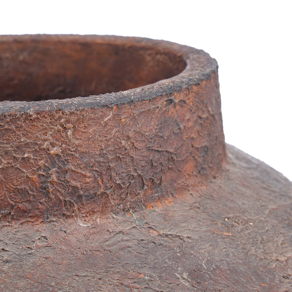 The Volcanic Vase, stor gulvvase i terrakotta, Burgundy, XXL