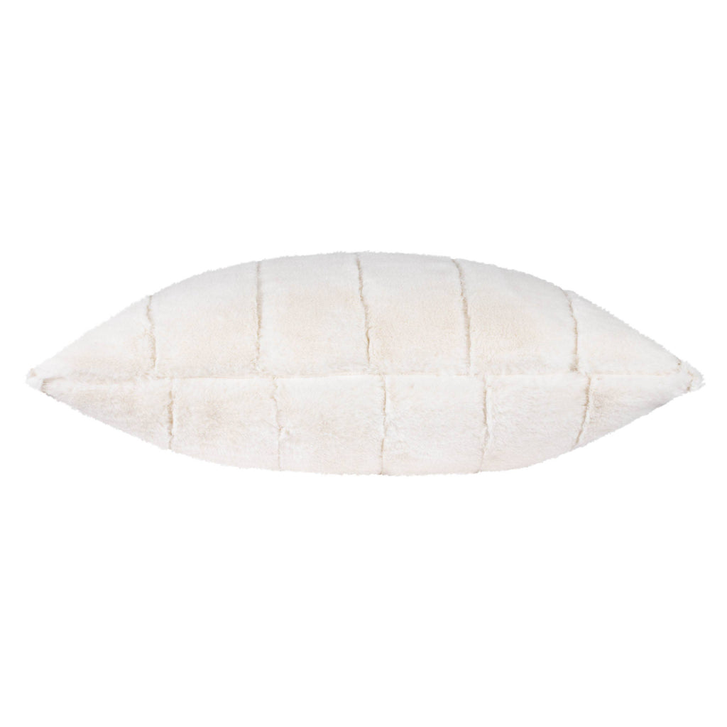 Empress pute i kunstpels, Cream, 45 × 45 / 55 × 55 cm