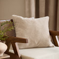 Heath putetrekk i vasket velur, Linen, 50 × 50 cm