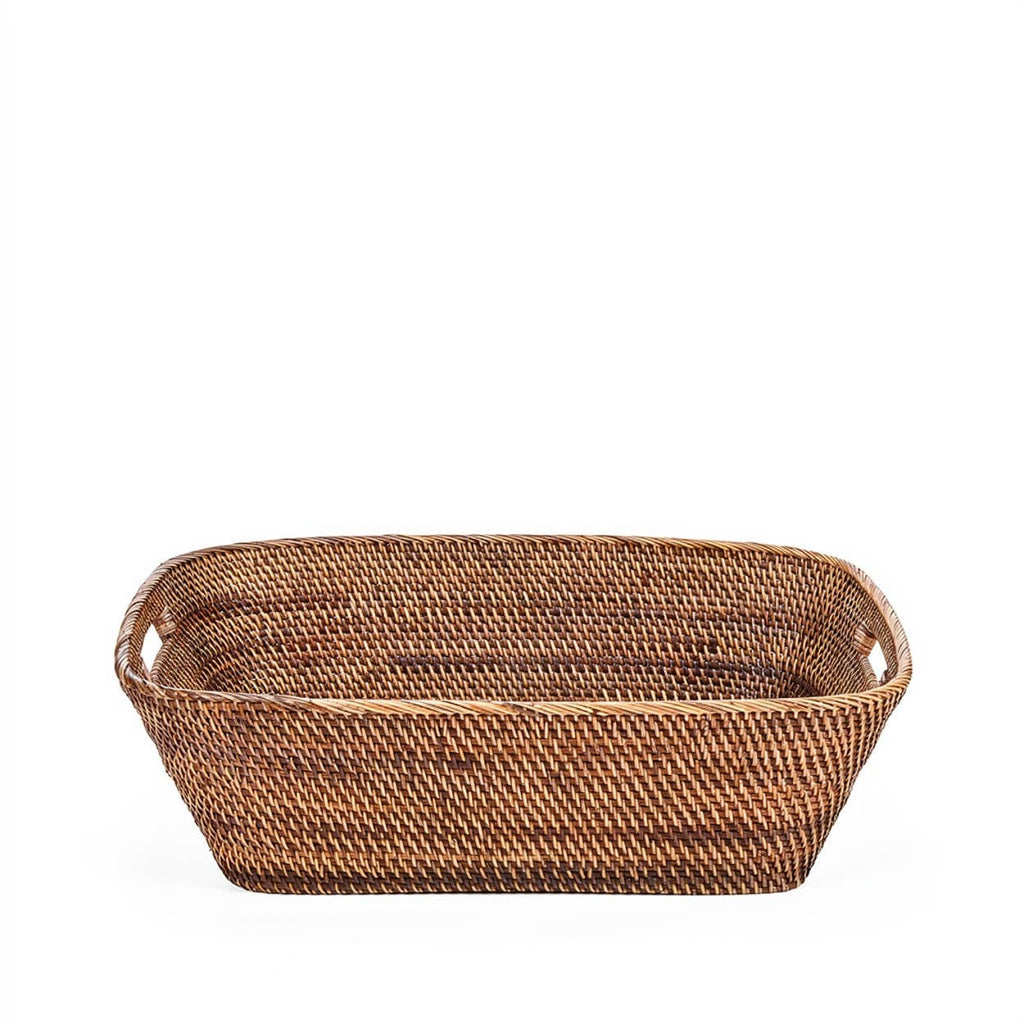 The Hannah skittentøyskurv med lokk i rotting, Natural Brown, L