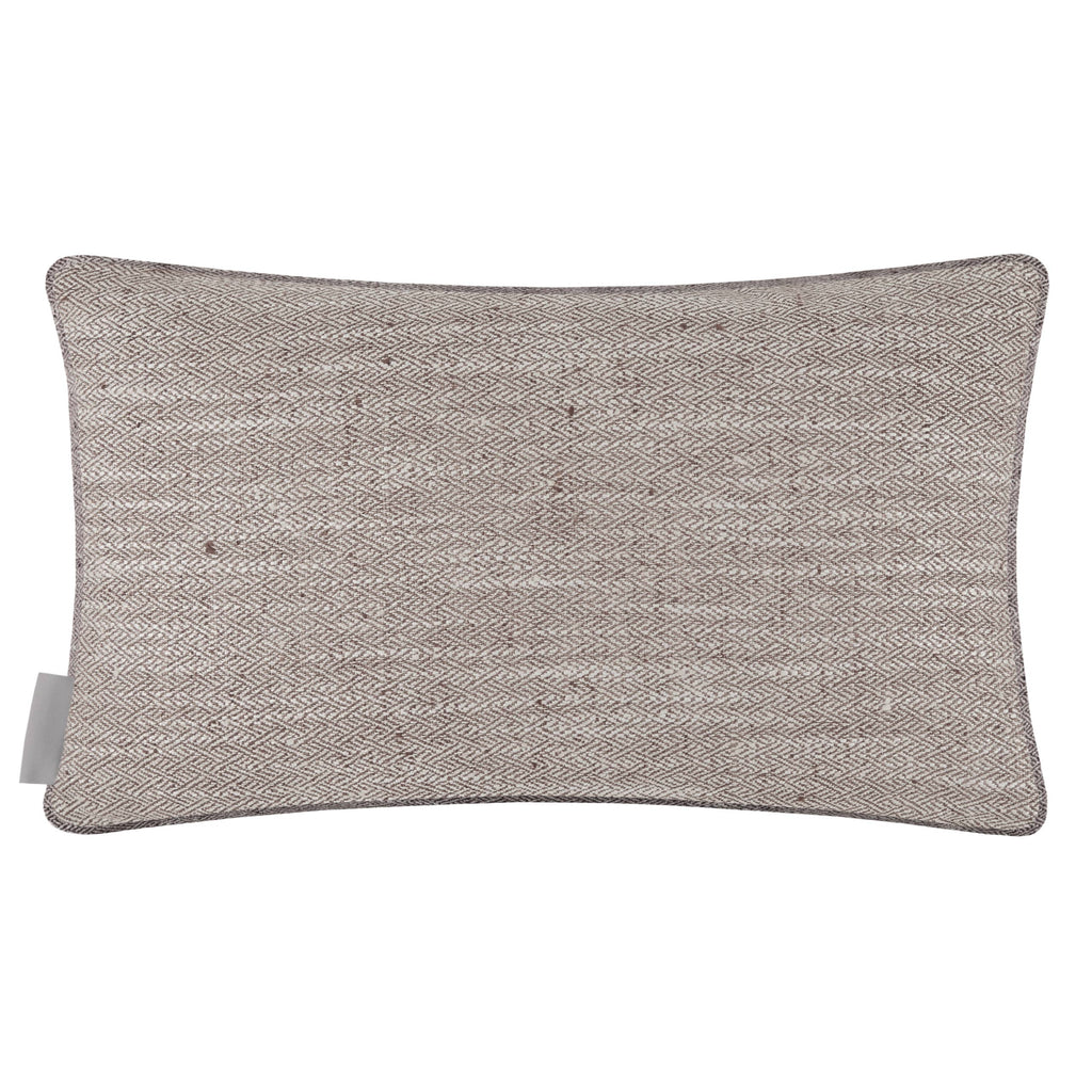 Jedburgh avlang pute med sildebeinsmønster, Nut, 30 × 50 cm