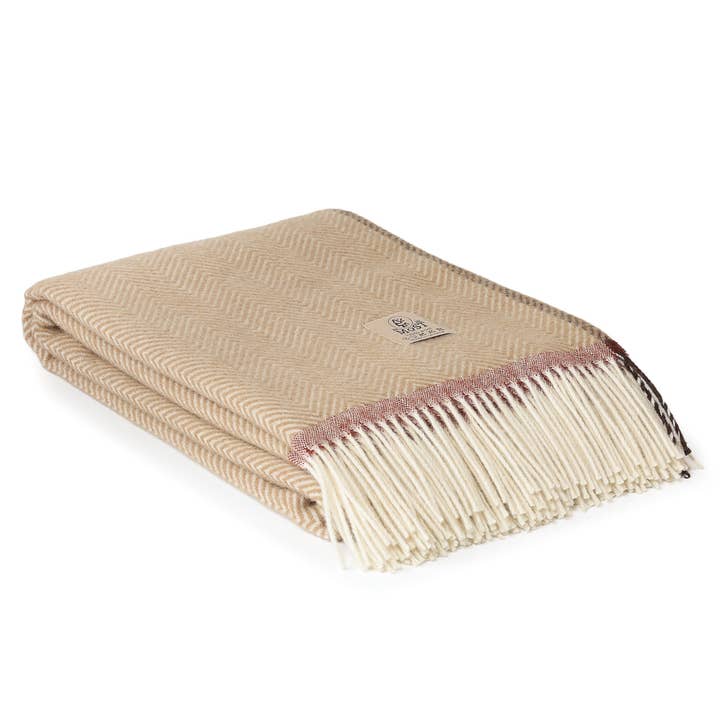 Denver Throw | 100% New Zealand Wool | Crema | 200 × 140 cm | Made in Ukraine