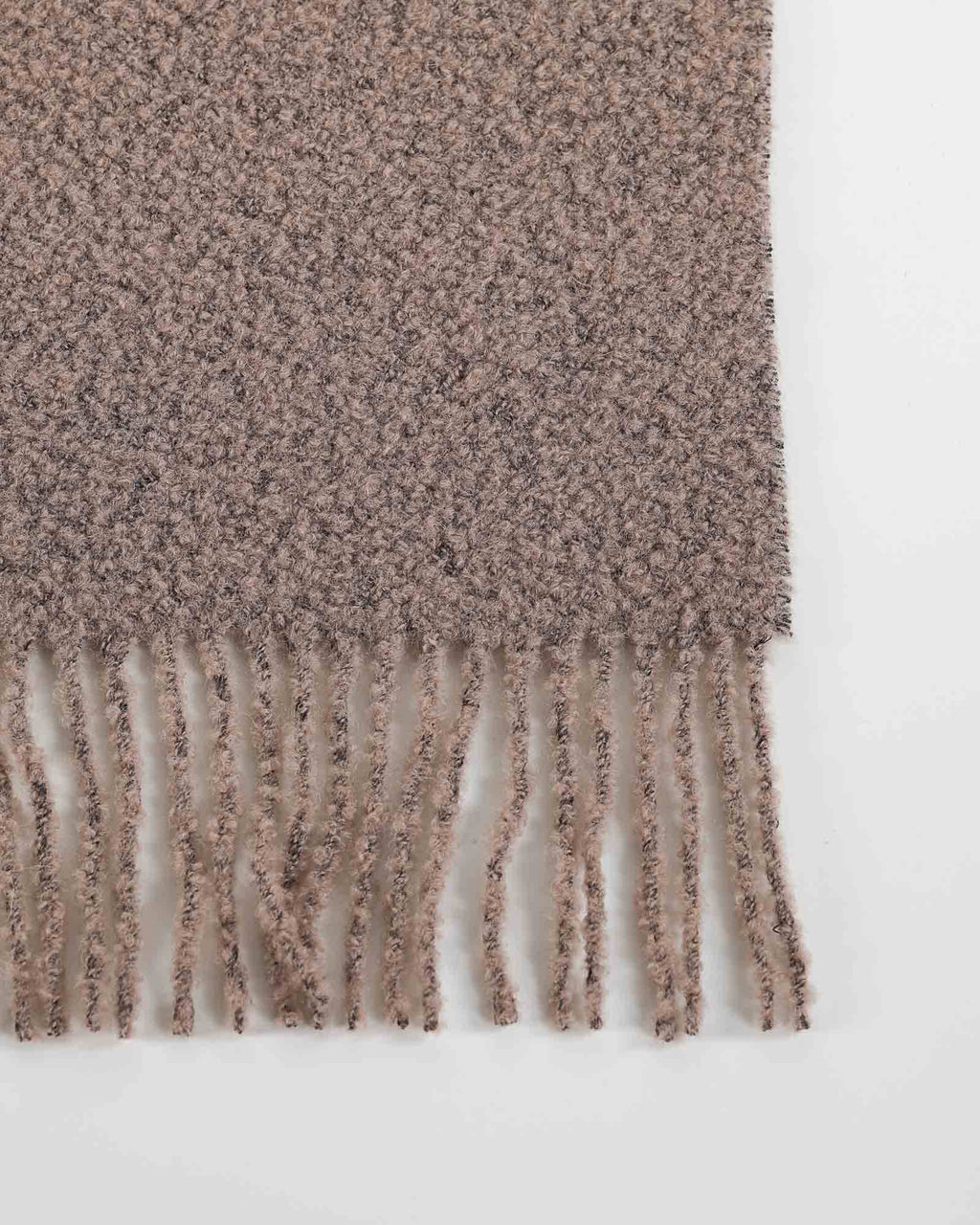 Wool Bouclé Throw Blanket Paris Cappuccino – pledd 200 x 140 cm