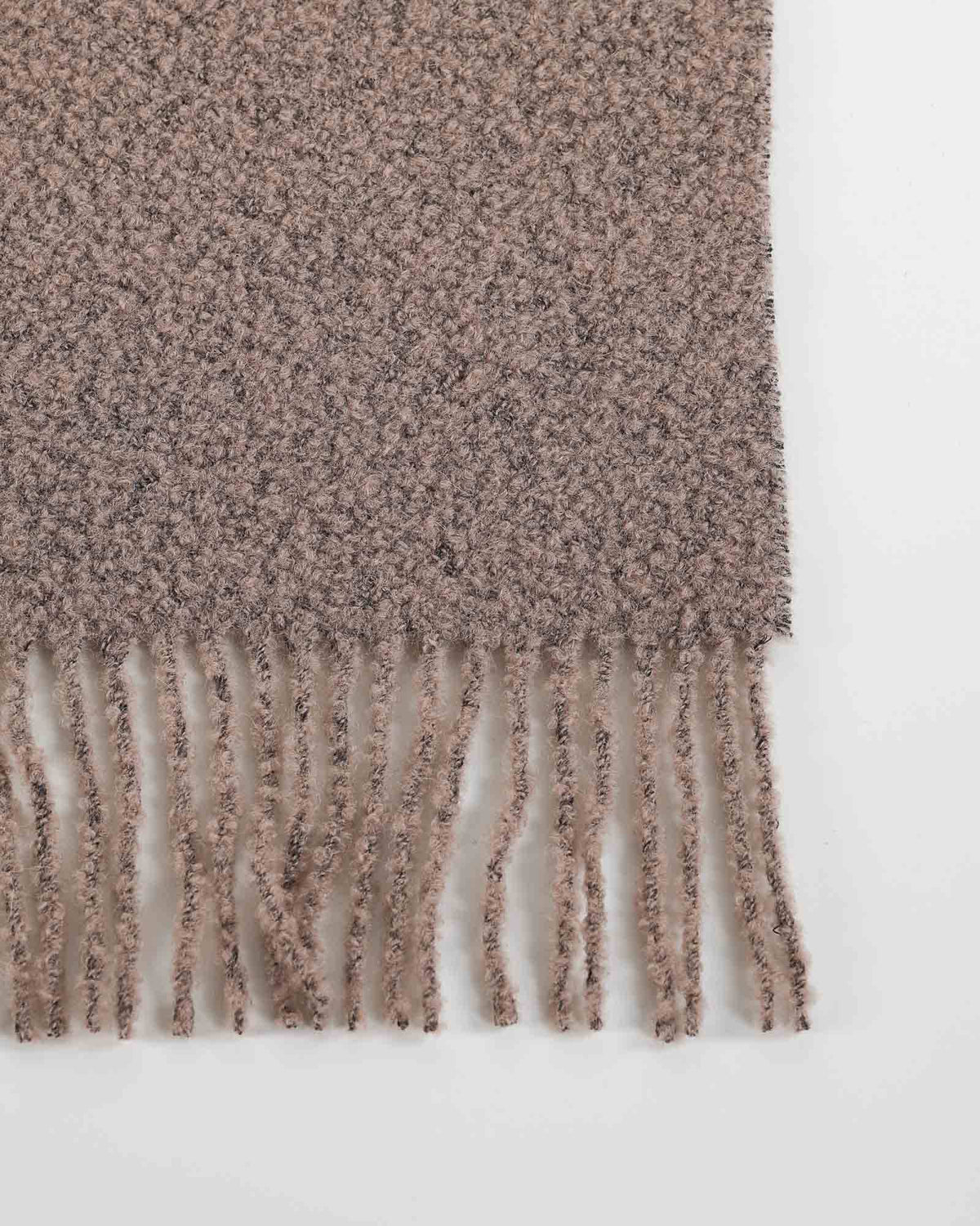 Wool Bouclé Throw Blanket Paris Cappuccino – pledd 200 x 140 cm