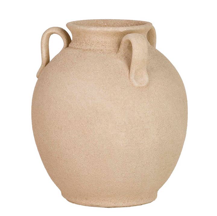Brown Ceramic Vase | 35 × 35 × 40 cm | Contemporary | Made in Portugal