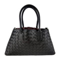 Woven Leather Handbag | Double Handles | Removable Pouch | Gold Hardware | Handcrafted in Italy | Florence Leather