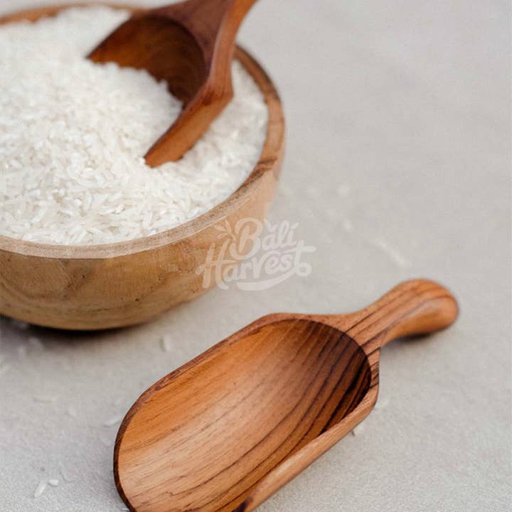 Handcrafted Teak Root Scoop – Natural Kitchen Spoon