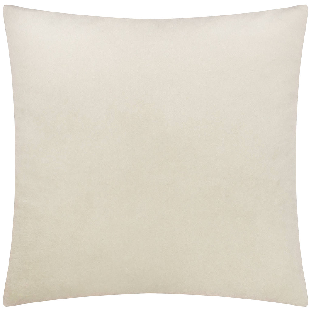 Croft pute i twillvev med velurbakside, Natural, 50 × 50 cm
