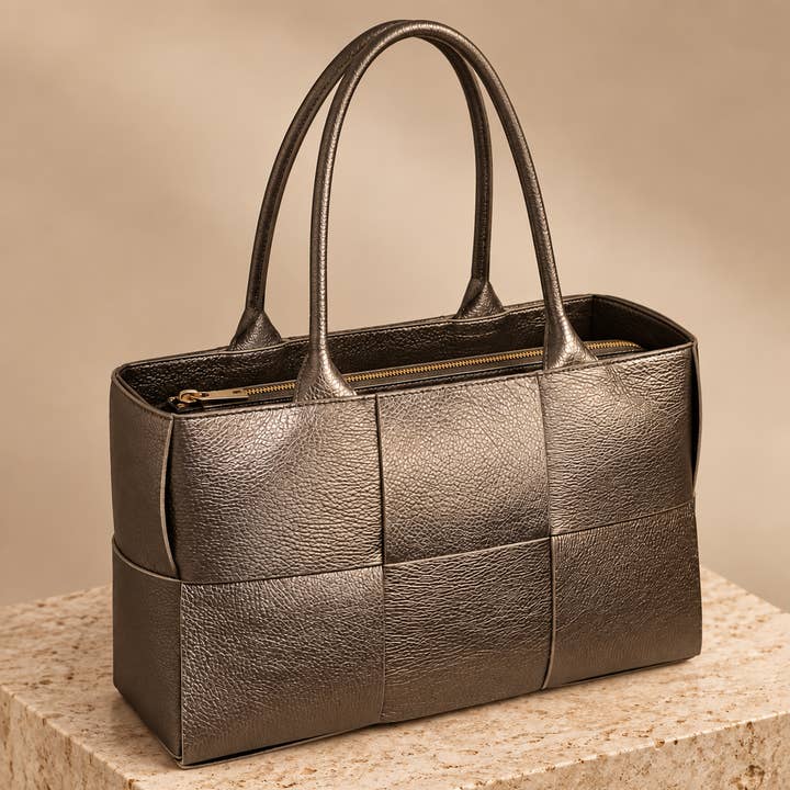 Bella Classica skinnveske, grigio