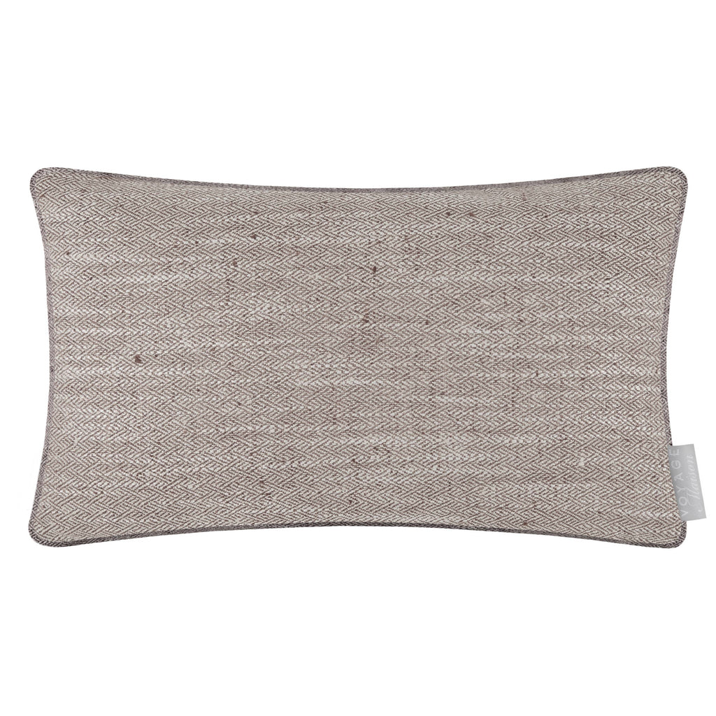 Jedburgh avlang pute med sildebeinsmønster, Nut, 30 × 50 cm