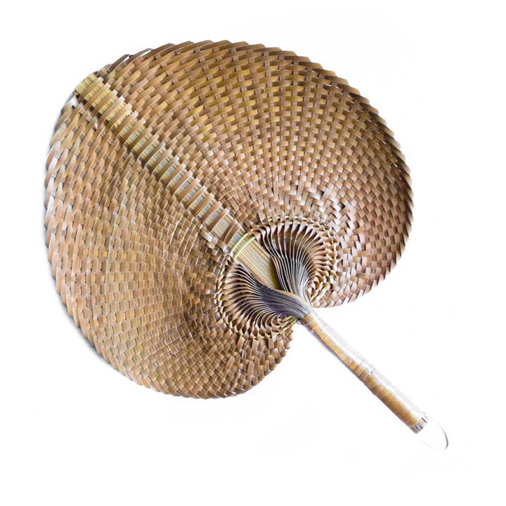 Bali Harvest Woven Palm Leaf Hand Fan | Brown | Small & Big | Handmade in Indonesia