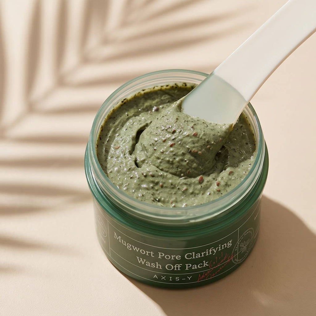 Axis-Y Mugwort Pore Clarifying Wash Off Pack, leiremaske med burot