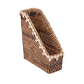 The Shell Edge Organizer – Natural Brown, håndvevd rattanorganizer