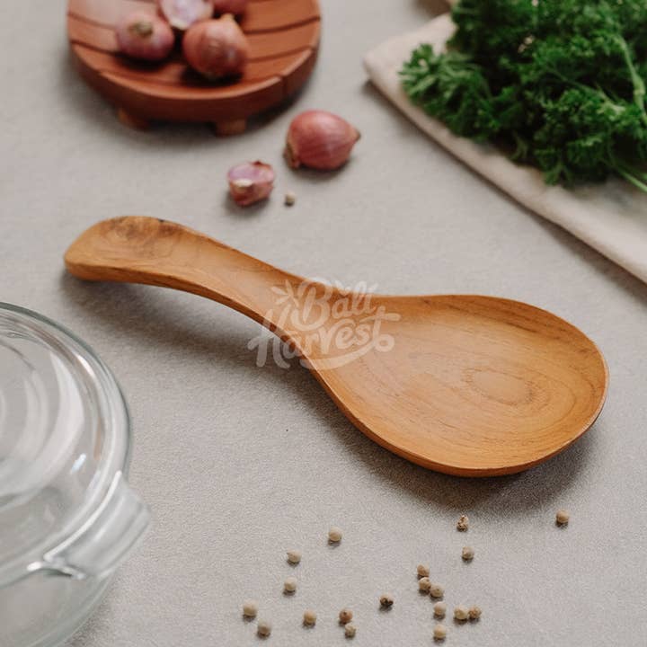 Handcrafted Teak Spoon Rest – Natural Kitchen Utensil Holder