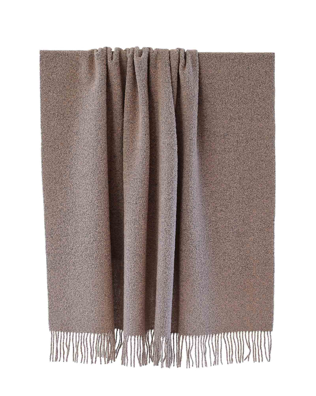 Wool Bouclé Throw Blanket Paris Cappuccino – pledd 200 x 140 cm