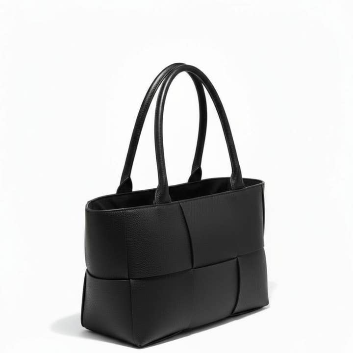 Bella Classica | Dollaro Leather Tote Bag | Black | Large | Handcrafted in Italy | ZEEN