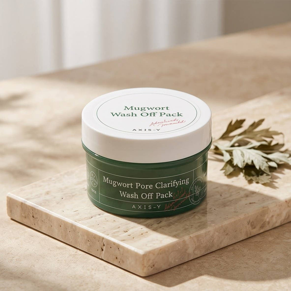 Axis-Y Mugwort Pore Clarifying Wash Off Pack, leiremaske med burot