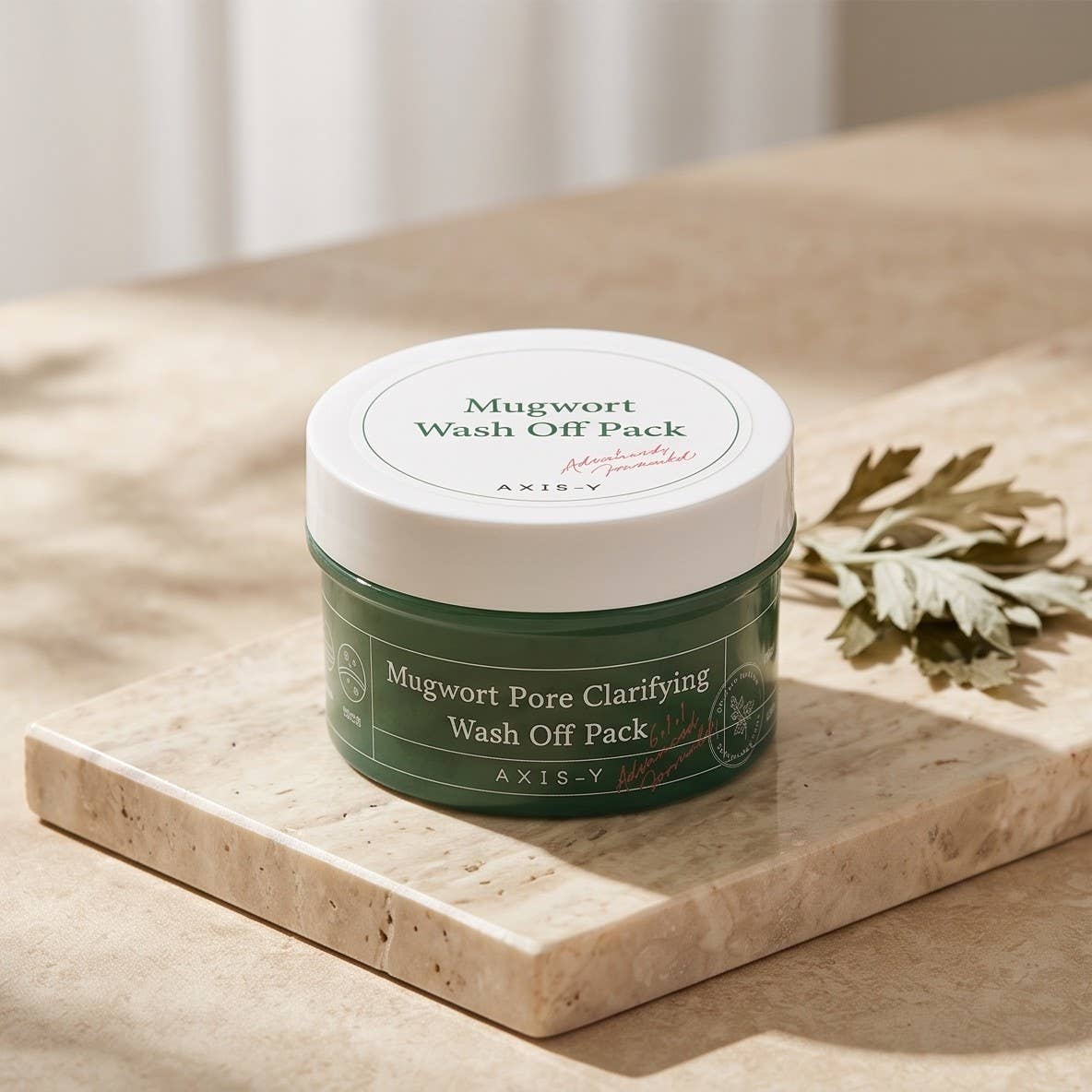 Axis-Y Mugwort Pore Clarifying Wash Off Pack, leiremaske med burot